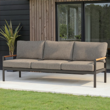 Amber Outdoor 3 Seater, Gunmetal