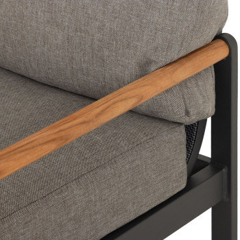 Amber Outdoor 3 Seater, Gunmetal