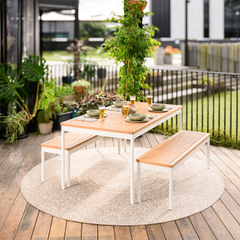 Cayman Outdoor Dining Table - W160, White