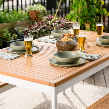 Cayman Outdoor Dining Table - W160, White