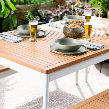 Cayman Outdoor Dining Table - W160, White