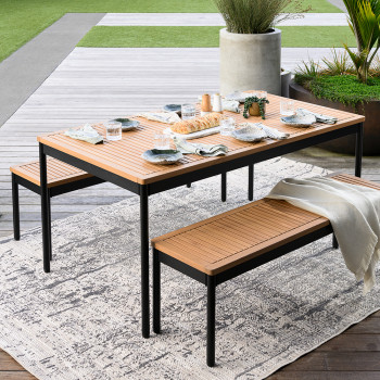 Cayman Outdoor Bench Seat - W137, Black