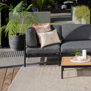 Cayman Outdoor Corner Seat, Black