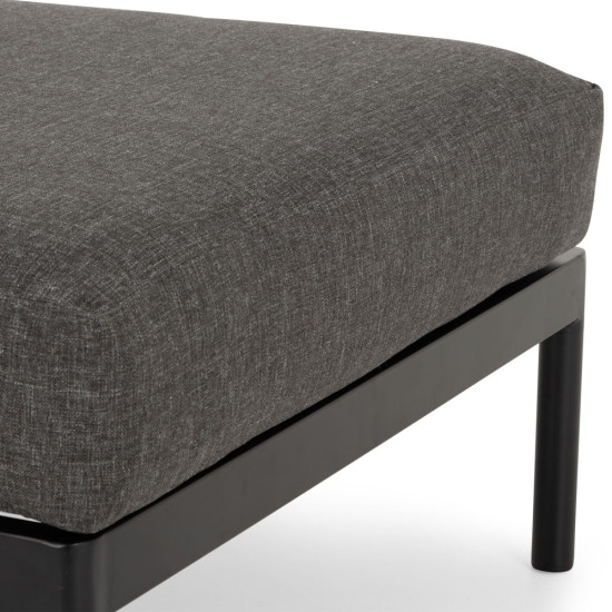 Cayman Outdoor Ottoman, Black
