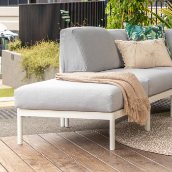Cayman Outdoor Ottoman, White