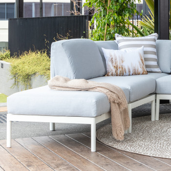 Cayman Outdoor Ottoman, White