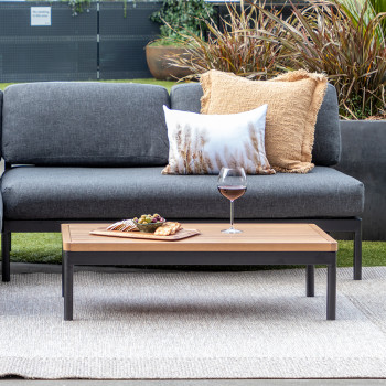 Cayman Outdoor Coffee Table, Black