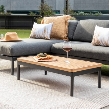 Cayman Outdoor Coffee Table, Black