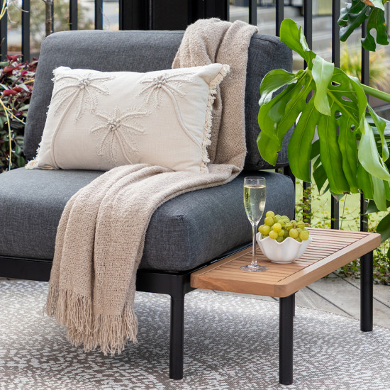 Cayman Outdoor Side Table, Black