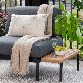 Cayman Outdoor Side Table, Black