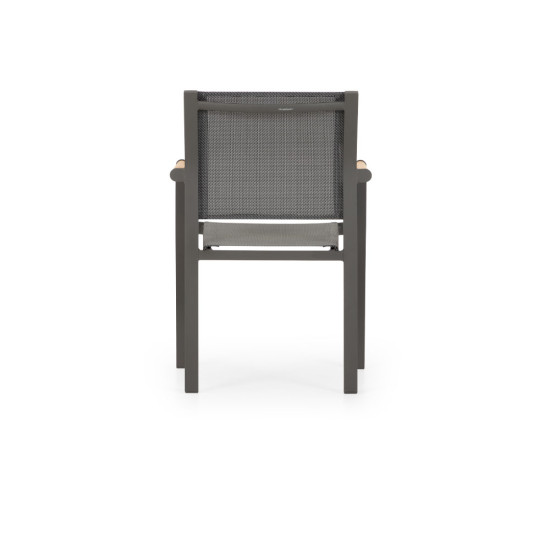 Amber Outdoor Dining Chair, Gunmetal