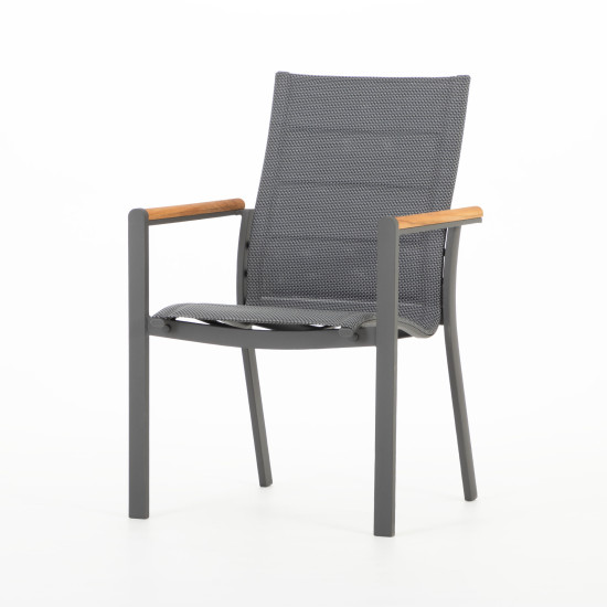 Amber II Outdoor Dining Chair, Gunmetal