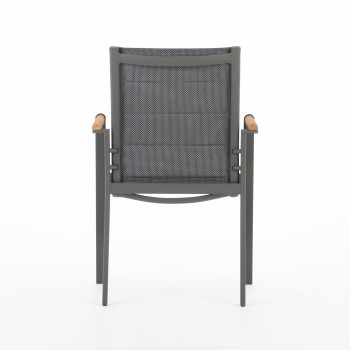 Amber II Outdoor Dining Chair, Gunmetal