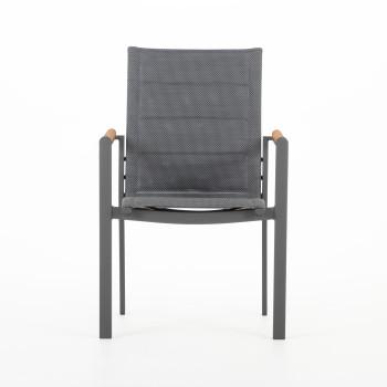 Amber II Outdoor Dining Chair, Gunmetal