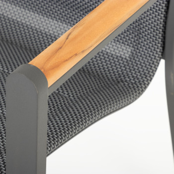 Amber II Outdoor Dining Chair, Gunmetal