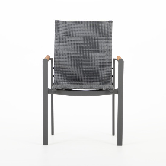 Amber II Outdoor Dining Chair, Gunmetal