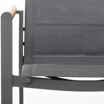 Amber II Outdoor Dining Chair, Gunmetal