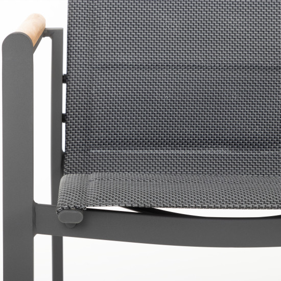 Amber II Outdoor Dining Chair, Gunmetal