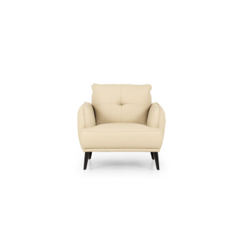 Athena 1 Seater Leather Sofa, Pebble