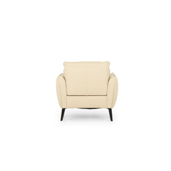 Athena 1 Seater Leather Sofa, Pebble