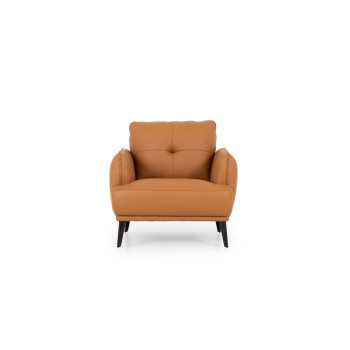 Athena 1 Seater Leather Sofa, Tan