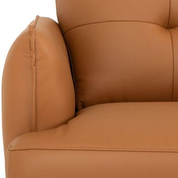 Athena 1 Seater Leather Sofa, Tan