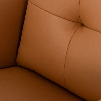 Athena 1 Seater Leather Sofa, Tan