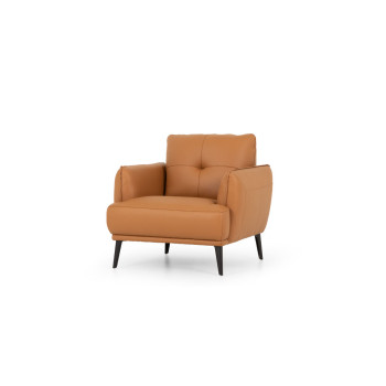Athena 1 Seater Leather Sofa, Tan