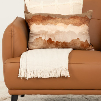 Athena 1 Seater Leather Sofa, Tan