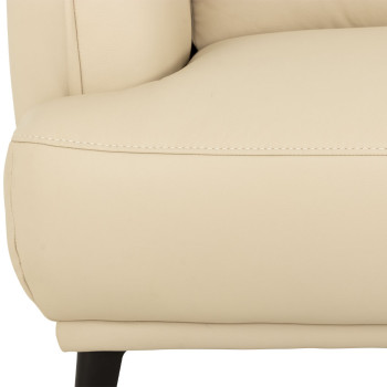 Athena 2 Seater Leather Sofa, Pebble