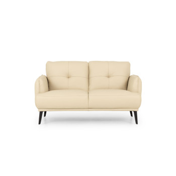 Athena 2 Seater Leather Sofa, Pebble