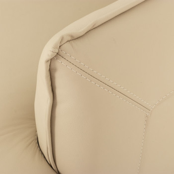 Athena 2 Seater Leather Sofa, Pebble