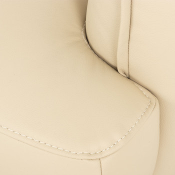 Athena 3 Seater Leather Sofa, Pebble