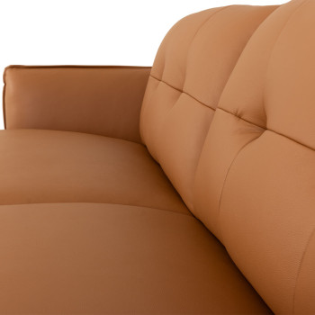Athena 3 Seater Leather Sofa, Tan