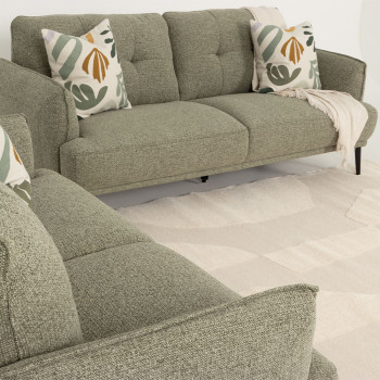 Athena 3 Seater Sofa, Green