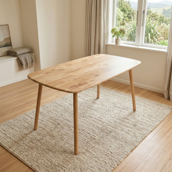 Woodwall Dining Table - W135, Light