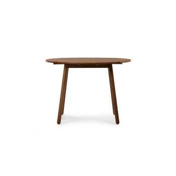 Woodwall Drop Leaf Round Dining Table - W75/105, Dark