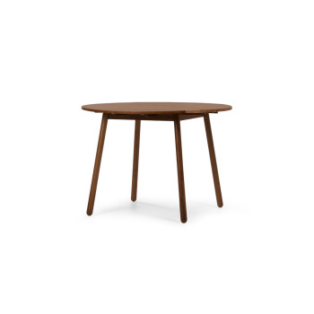 Woodwall Drop Leaf Round Dining Table - W75/105, Dark