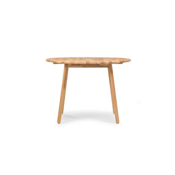 Woodwall Drop Leaf Round Dining Table - W75/105, Light