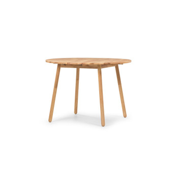 Woodwall Drop Leaf Round Dining Table - W75/105, Light