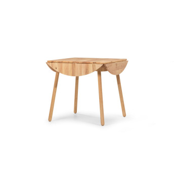 Woodwall Drop Leaf Round Dining Table - W75/105, Light