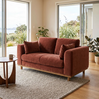 Portia 2 Seater Sofa, Brick