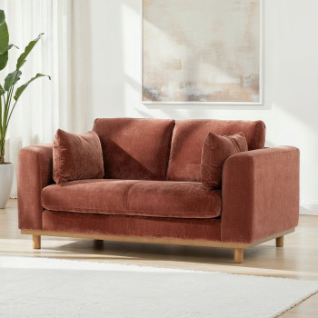 Portia 2 Seater Sofa, Brick