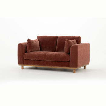 Portia 2 Seater Sofa, Brick