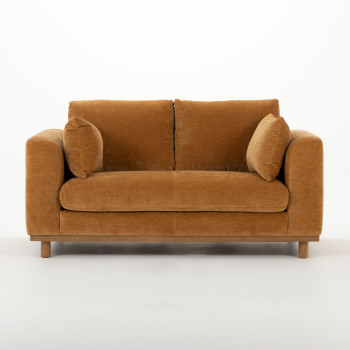 Portia 2 Seater Sofa, Amber