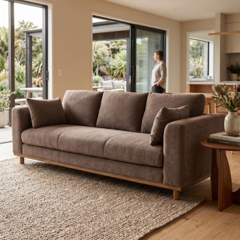 Portia 3 Seater Sofa, Brown