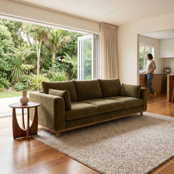 Portia 3 Seater Sofa, Olive