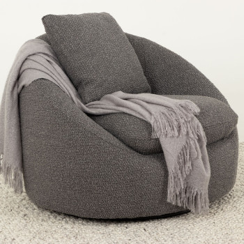 Erin Swivel Chair, Charcoal