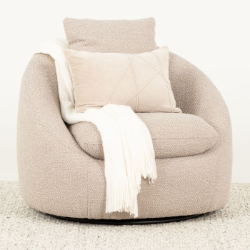 Erin Swivel Chair, Light Grey