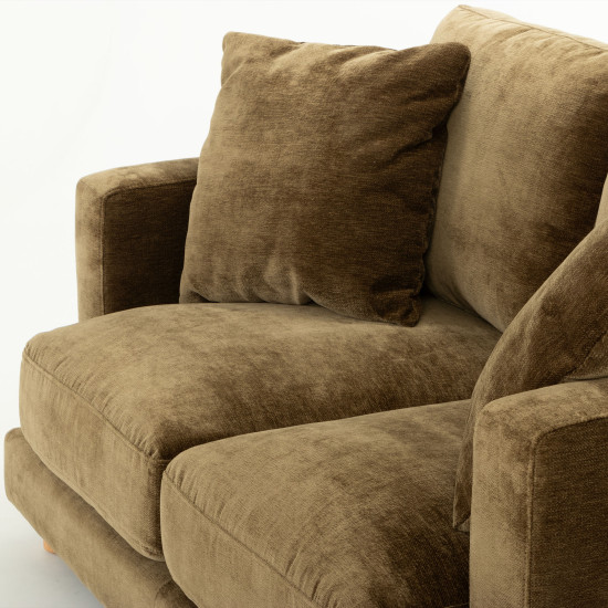 Ella 2 Seater Sofa, Olive